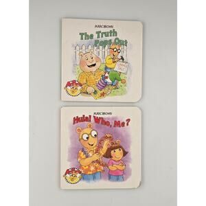 Lot of 2 Arthur Board Books Hula Who Me and The Truth Pops Out by Marc Brown